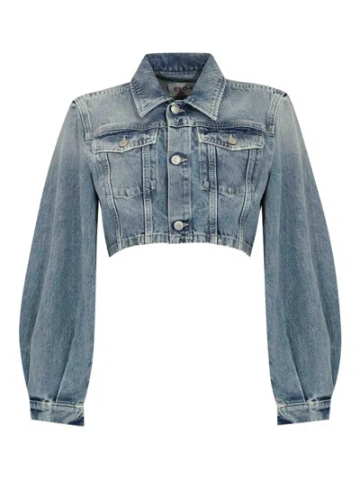 Cycle Jeans Minny Cropped Denim Trucker Jacket In Blue