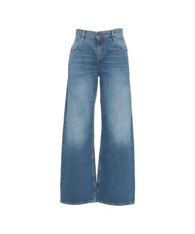 Cycle Low Waist Wide Leg Jeans In Blue