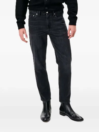 Cycle Lucky Faded-effect Tapered Jeans In Black