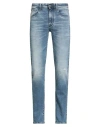 Cycle Man Jeans Blue Size 31 Cotton, Red Cotton, Elastane In Blue