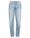 Cycle Man Jeans Blue Size 33 Cotton, Red Cotton In Blue