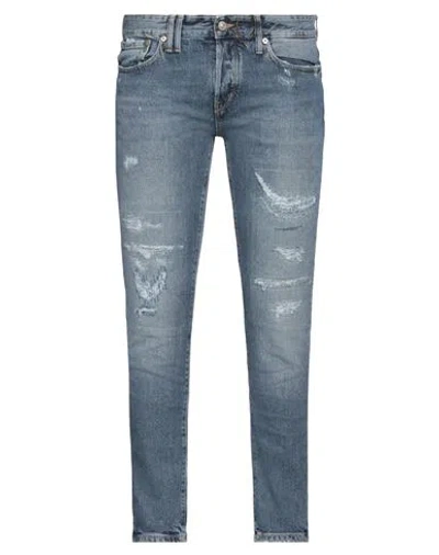 Cycle Man Jeans Blue Size 30 Cotton, Red Cotton, Elastane