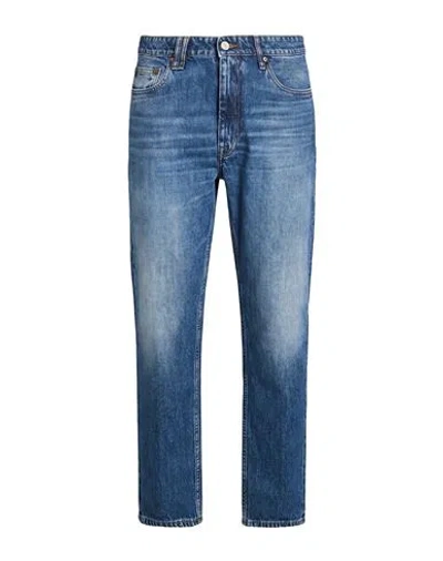 Cycle Man Jeans Blue Size 36 Cotton, Red Cotton