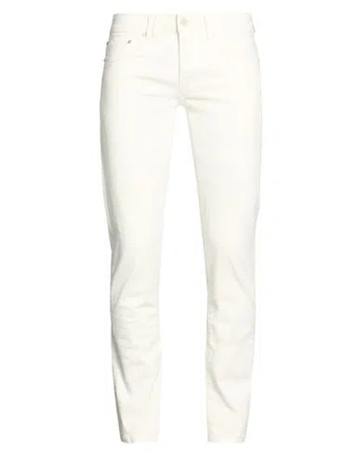 Cycle Man Pants White Size 33 Cotton, Elastane In Neutral