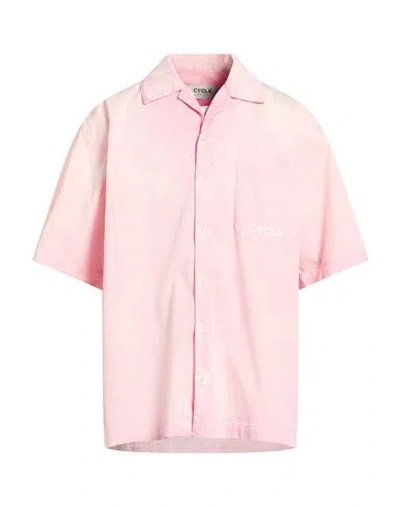 Cycle Man Shirt Pink Size L Cotton