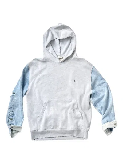 Cycle Panelled Hoodie In White