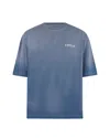 Cycle T Shirt Over Con Lettering Sul Petto Blu In Blue