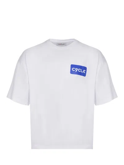Cycle T Shirt Made Of Cotton. In White