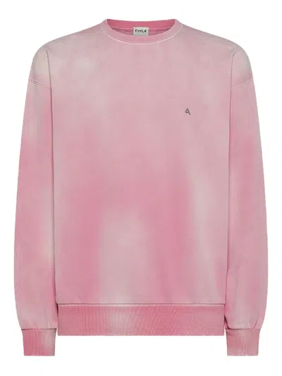 Cycle Tie-dye Cotton Sweatshirt In Pink