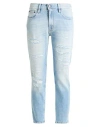 Cycle Woman Jeans Blue Size 26 Cotton, Elastane In Blue