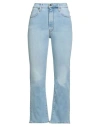 Cycle Woman Jeans Blue Size 30 Cotton, Red Cotton, Elastane In Blue