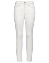 Cycle Woman Jeans White Size 30 Cotton, Red Paper, Red Polyester, Elastane In White
