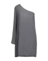 Cycle Woman Mini Dress Grey Size L Viscose, Polyamide In Grey