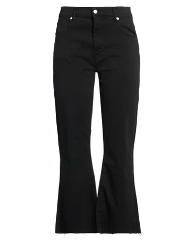 Cycle Woman Pants Black Size 32 Cotton, Elastomultiester, Elastane