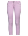 Cycle Woman Pants Lilac Size 28 Lyocell, Cotton, Elastane In Purple