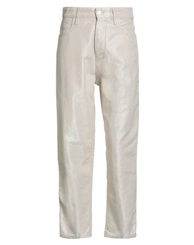 Cycle Woman Pants Platinum Size 28 Cotton, Viscose, Polyester In Neutral