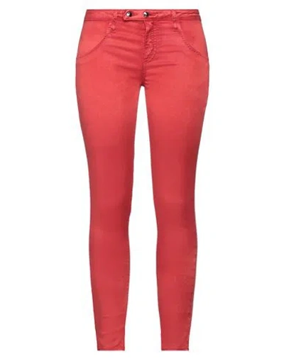 Cycle Woman Pants Red Size 26 Lyocell, Cotton, Elastane