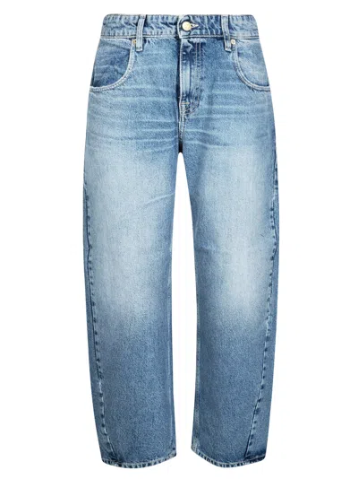 Cycle Women's Mini Crop Super Fitted Low Waist Jeans In Blue