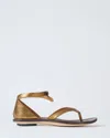Cydwoq Camper Sandal In Bronze Leather/dark Brown In Gold