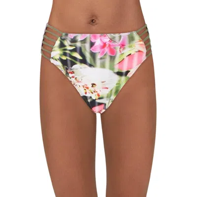 Cyn And Luca Bora Bora Womens Floral Cut-out Swim Bottom Separates In Multi