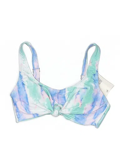 Pre-owned Cyn And Luca Swimsuit Top Blue Tie-dye Pattern Swimwear