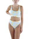 Cyn And Luca Womens Floral Print Nylon Swim Bottom Separates In Multi