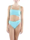 Cyn And Luca Womens Metallic Striped Swim Bottom Separates In Multi