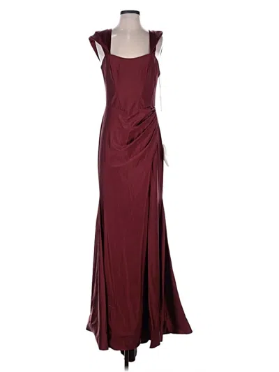 Cynthia & Sahar Cocktail Dress In Burgundy