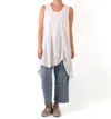 Cynthia Ashby Lem Drapy Sleeveless Tunic In Natural