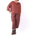 Cynthia Ashby Silas Check Cropped Pants In Henna