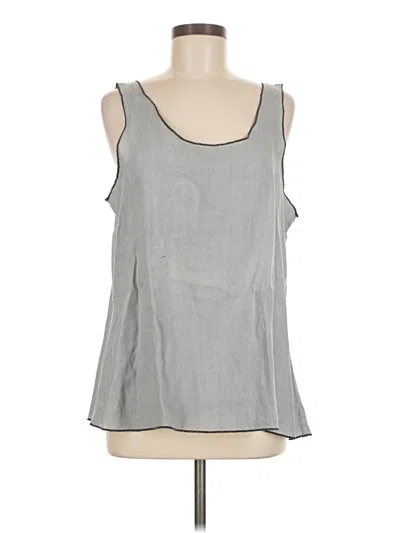 Pre-owned Cynthia Ashby Sleeveless Blouse In Gray