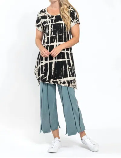 Cynthia Ashby Terry Short Sleeve Tee In Black