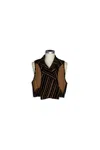 CYNTHIA ASHBY WOMEN'S CHORD REVERSIBLE VEST IN CAMEL