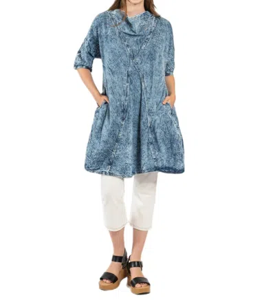Cynthia Ashby Women's Denim Geneva Tunic In Acid Wash In Blue