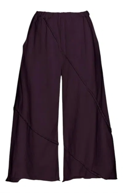 Cynthia Ashby Women's Diagonal Pants In Blackberry In Multi