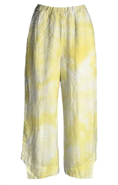 Cynthia Ashby Women's Milo Linen Pants In Citron In Yellow