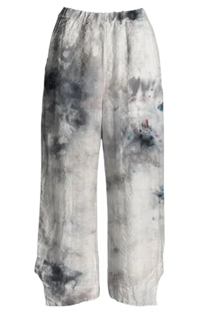 Cynthia Ashby Women's Milo Linen Pants In Rainstorm In Multi