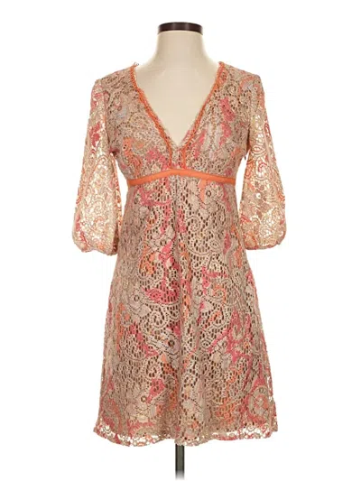 Pre-owned Cynthia Cynthia Steffe Cocktail Dress In Orange