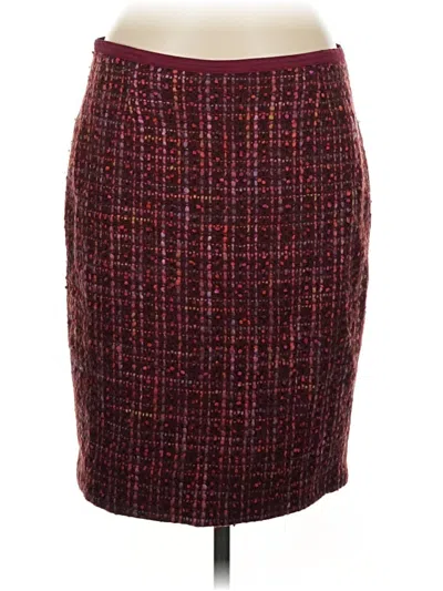 Pre-owned Cynthia Cynthia Steffe Formal Skirt In Burgundy