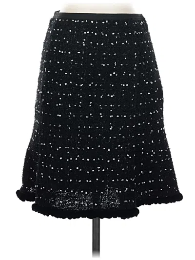 Pre-owned Cynthia Cynthia Steffe Wool Skirt In Black