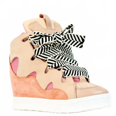 Cynthia Richard Women's Courageous Wedge Sneakers In Blush