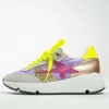 Cynthia Richard Women's Lightning Strikes Leather Sneakers In Lilac Purple Multi In Multi