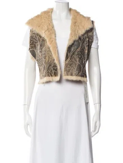 Pre-owned Cynthia Rose Patterned Vest In Multi