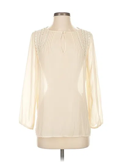 Pre-owned Cynthia Rowley 3/4 Sleeve Blouse In White