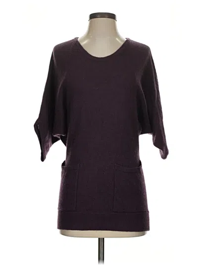 Pre-owned Cynthia Rowley 3/4 Sleeve Top Burgundy Boatneck Tops