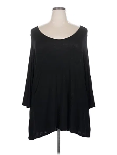 Pre-owned Cynthia Rowley 3/4 Sleeve T-shirt In Black