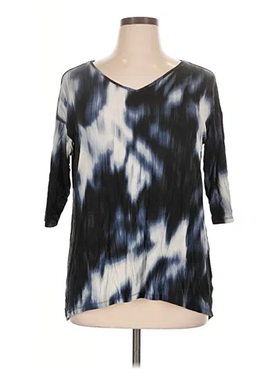 Pre-owned Cynthia Rowley 3/4 Sleeve T-shirt In Blue