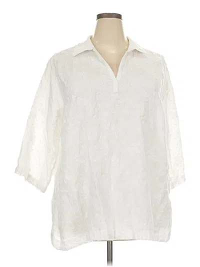 Pre-owned Cynthia Rowley 3/4 Sleeve T-shirt In Ivory