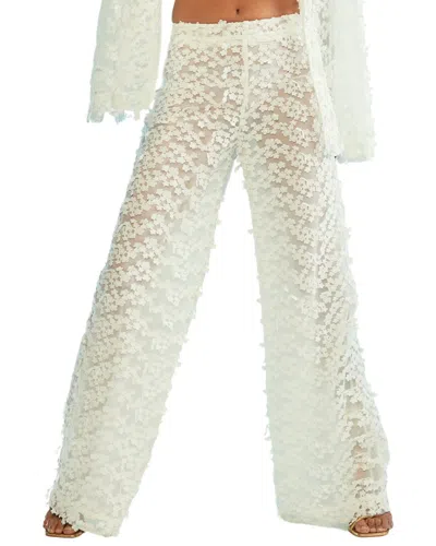 Cynthia Rowley 3d Embroidered Tulle Pant