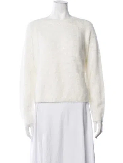 Pre-owned Cynthia Rowley Angora Crew Neck Sweater W/ Tags In Neutrals